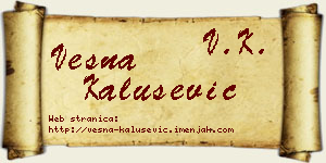 Vesna Kalušević vizit kartica